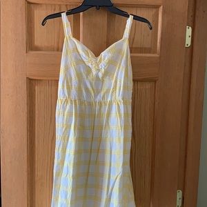 Yellow and White Dress